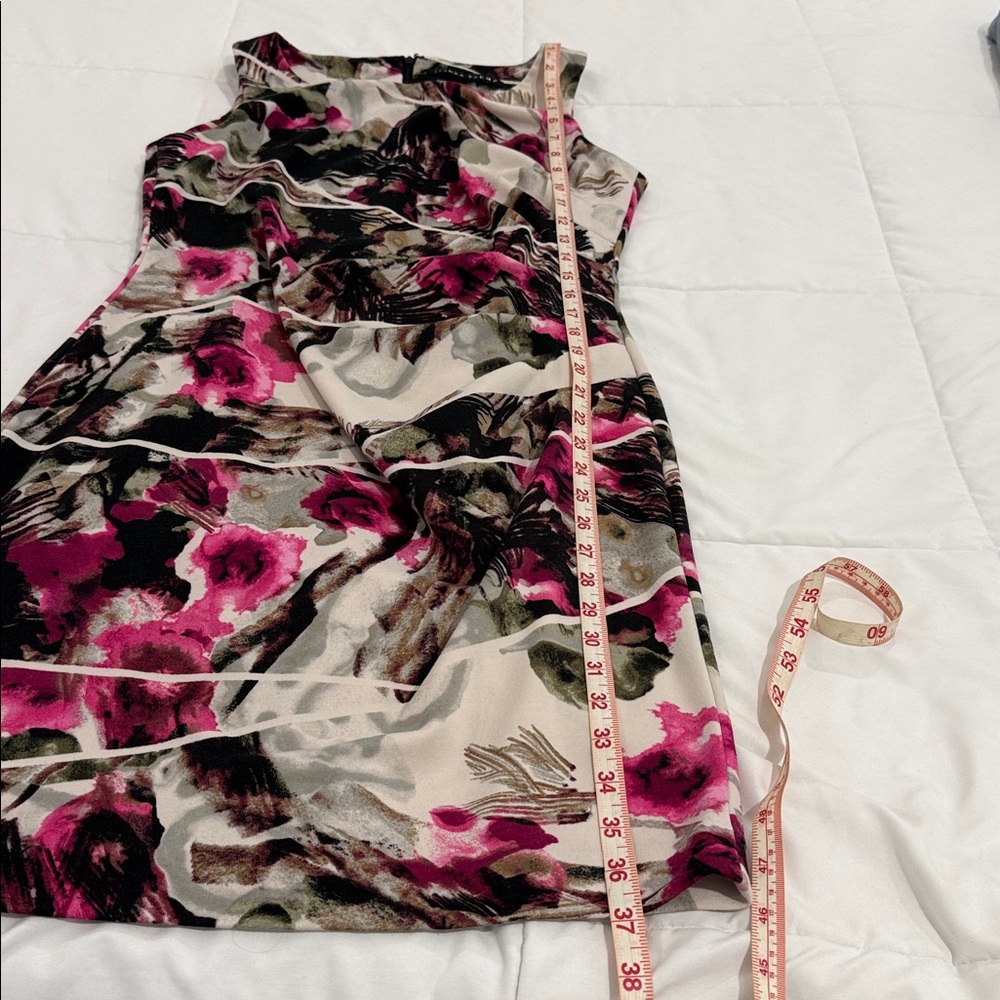 Ivanka Trump Floral Mini Dress - Pink, Black, and Cream - Picture 6 of 6